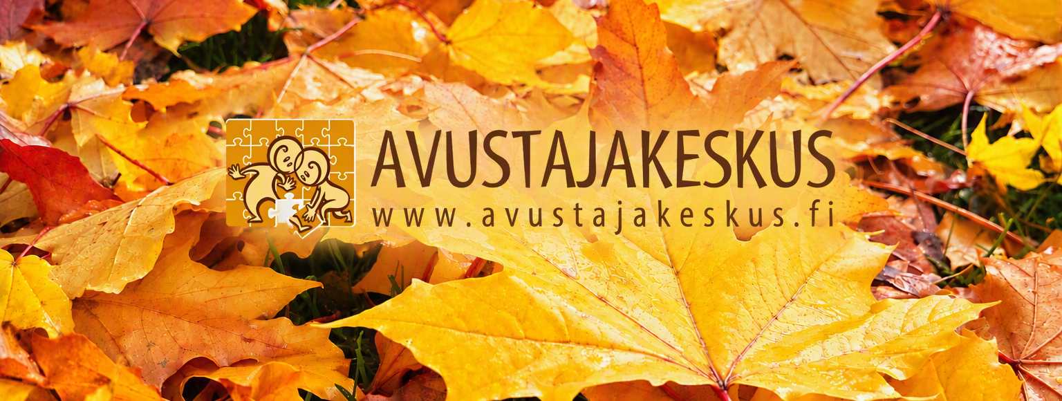 Kuvassa sysyn lehtiä ja teksti Avustajakeskus